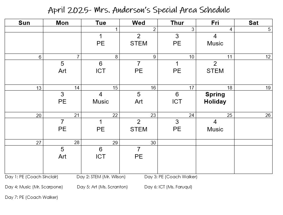 April Special Area